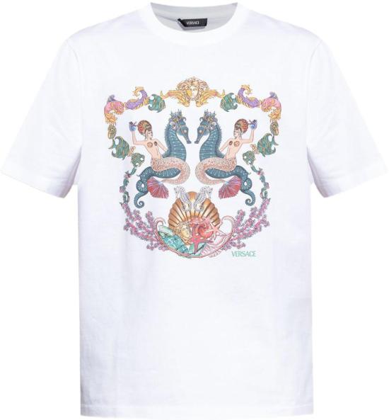 25FW 베르사체 반팔 티셔츠 10133021A150691W000 WHITE