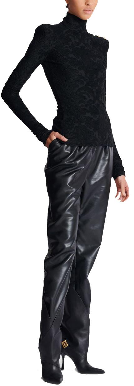 25FW 발망 긴팔 티셔츠 FF1AR962JK650PA BLACK - BALMAIN