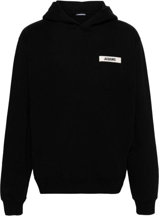 26SS 자크뮈스 그로그랭 후드 티셔츠 HOM00247AJ00126990 BLACK