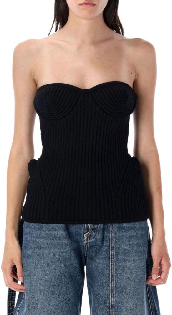 25FW 장 폴 고티에 탑 PO010K00100 BLACK