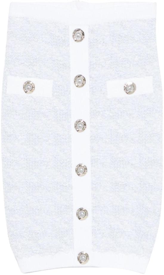 25FW 발망 미디 스커트 FF1LC016KI72SOM BLUE