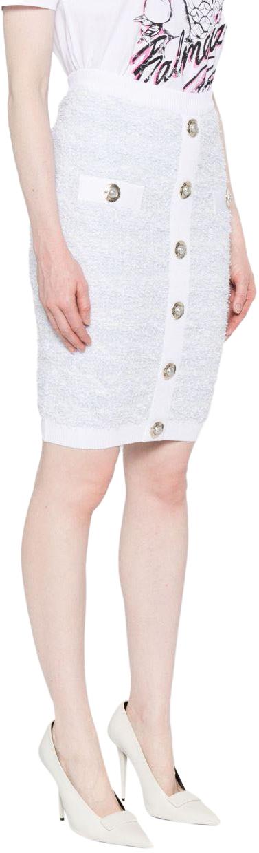 25FW 발망 미디 스커트 FF1LC016KI72SOM BLUE - BALMAIN