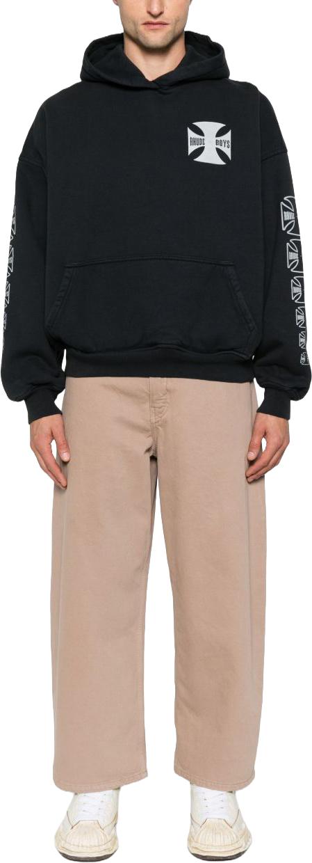 25FW 루드 후드 티셔츠 RHPF25HO060120027 BLACK - RHUDE