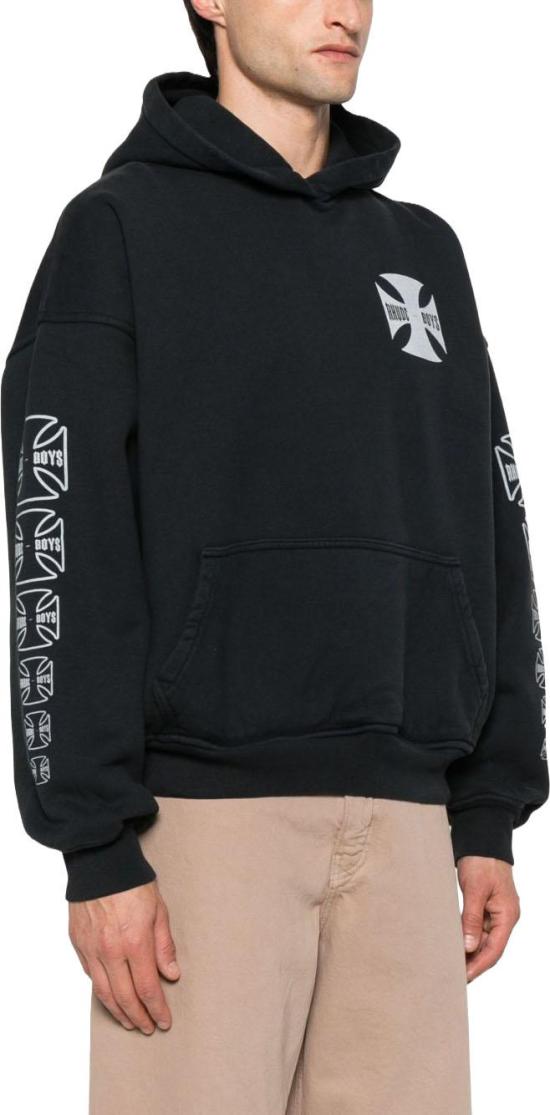 25FW 루드 후드 티셔츠 RHPF25HO060120027 BLACK - RHUDE