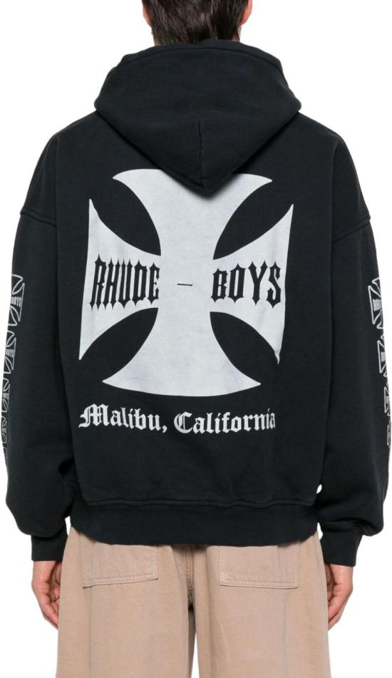 25FW 루드 후드 티셔츠 RHPF25HO060120027 BLACK - RHUDE