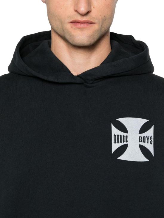25FW 루드 후드 티셔츠 RHPF25HO060120027 BLACK - RHUDE
