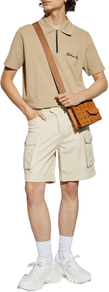 25FW 발망 폴로 티셔츠 DH1GC028BC78WHL BROWN - BALMAIN