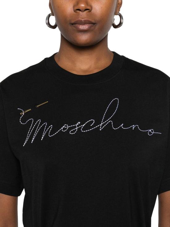 25FW 모스키노 반팔 티셔츠 A071054411555 BLACK - MOSCHINO