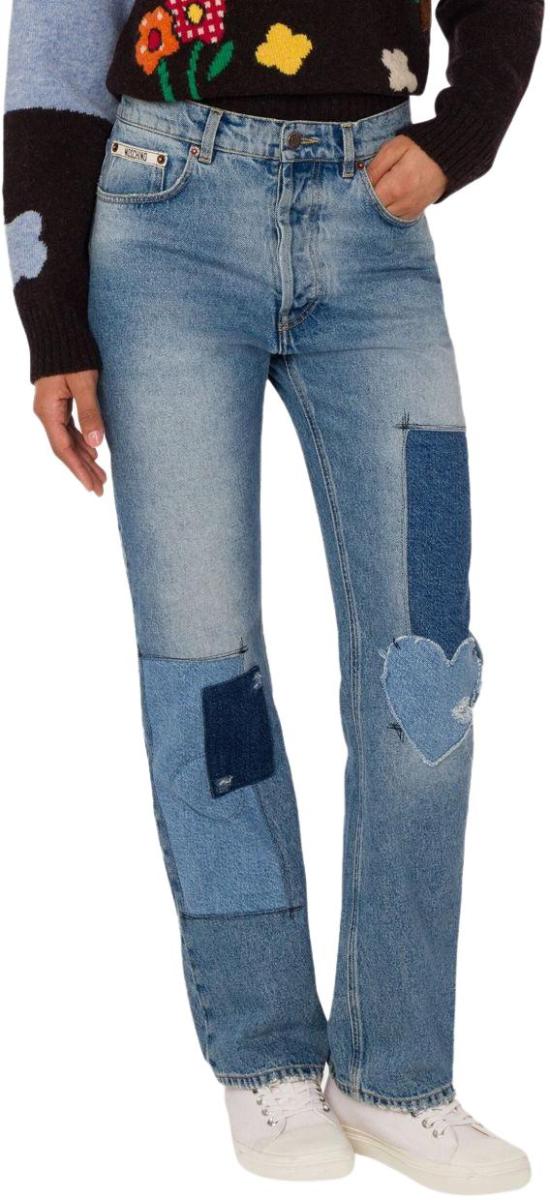 25FW 모스키노 스트레이트 팬츠 A031555231281 BLUE - MOSCHINO