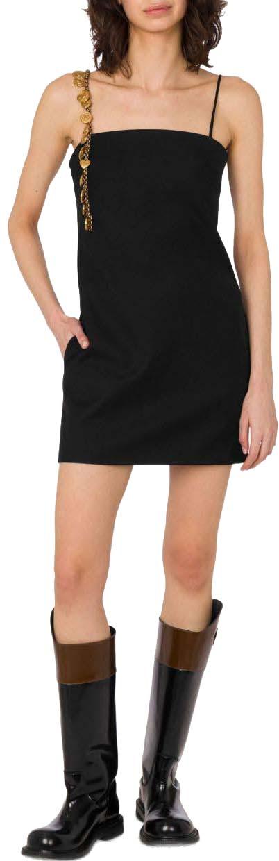 25FW 모스키노 미디 원피스 A040655380555 BLACK - MOSCHINO