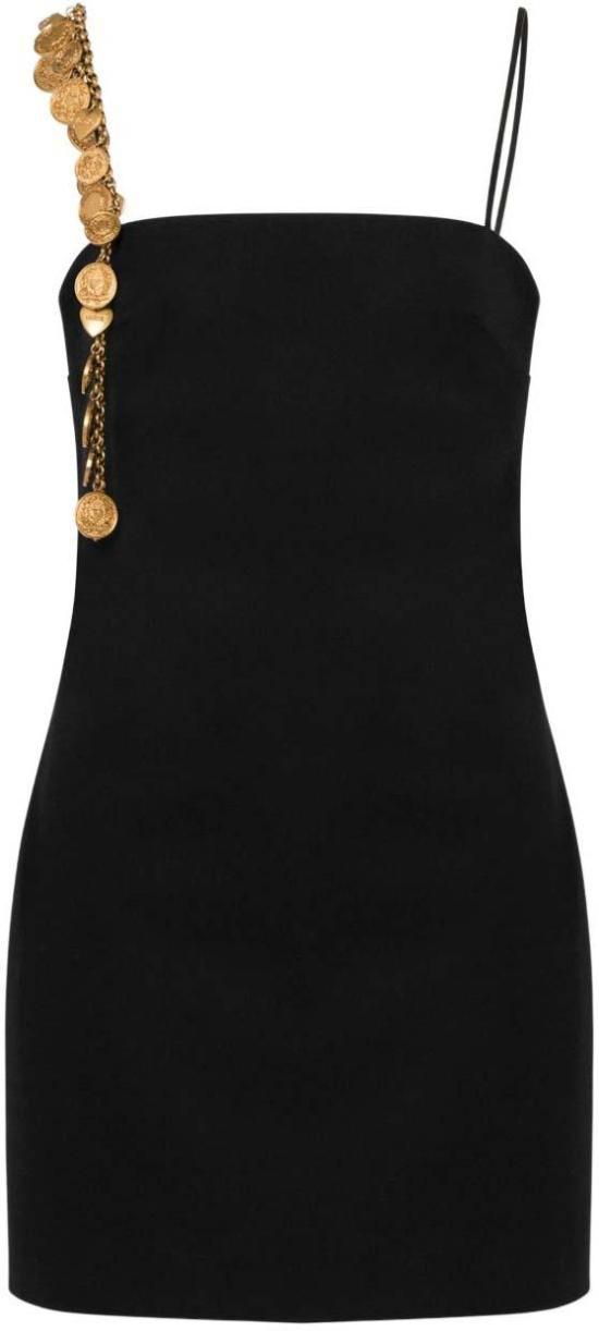 25FW 모스키노 미디 원피스 A040655380555 BLACK