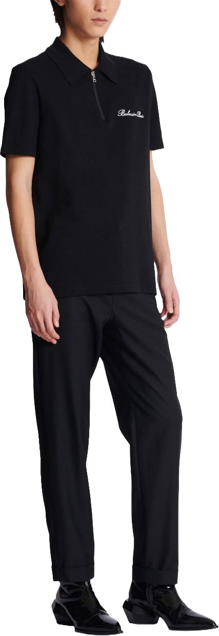 25FW 발망 폴로 티셔츠 DH1GC028BC78EAB BLACK - BALMAIN