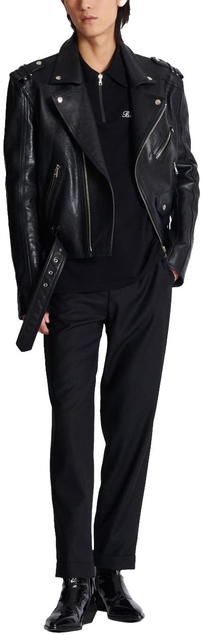 25FW 발망 폴로 티셔츠 DH1GC028BC78EAB BLACK - BALMAIN