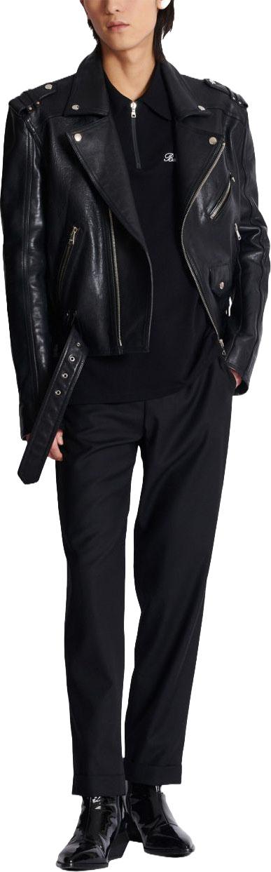 25FW 발망 폴로 티셔츠 DH1GC028BC78EAB BLACK - BALMAIN