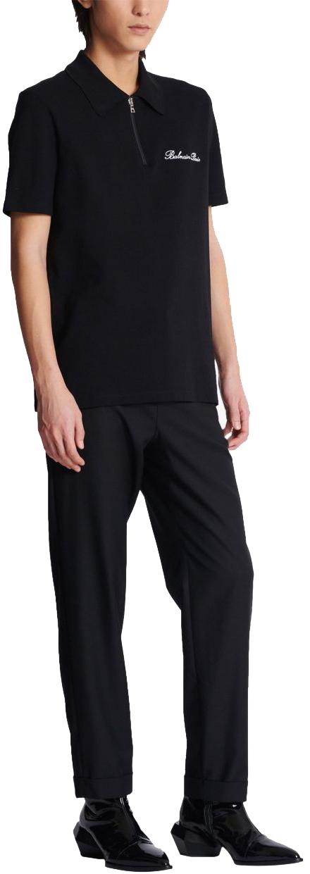 25FW 발망 폴로 티셔츠 DH1GC028BC78EAB BLACK - BALMAIN