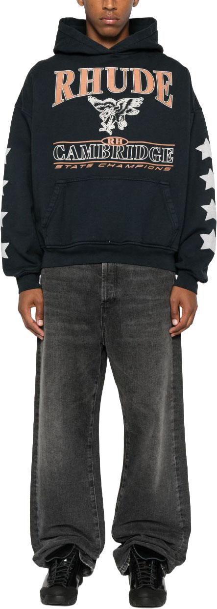 25FW 루드 후드 티셔츠 RHPF25HO100120027 BLACK - RHUDE
