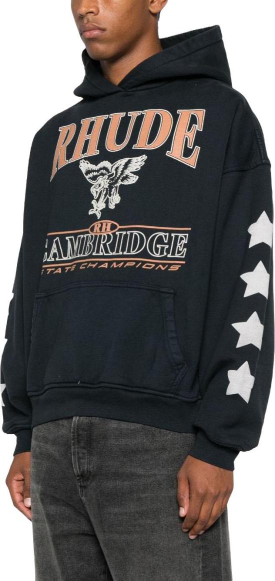 25FW 루드 후드 티셔츠 RHPF25HO100120027 BLACK - RHUDE