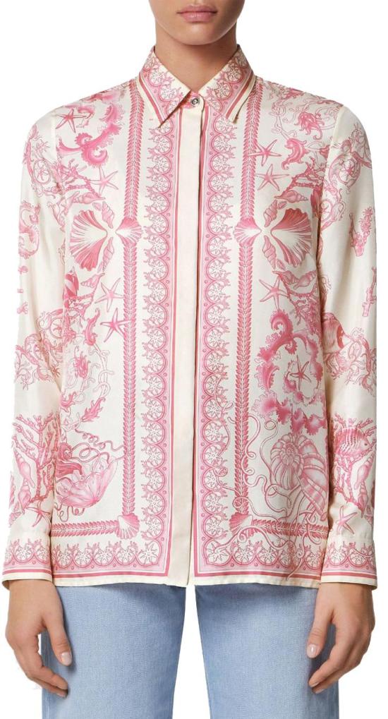 25FW 베르사체 블라우스 10013601A152775K660 PINK - VERSACE