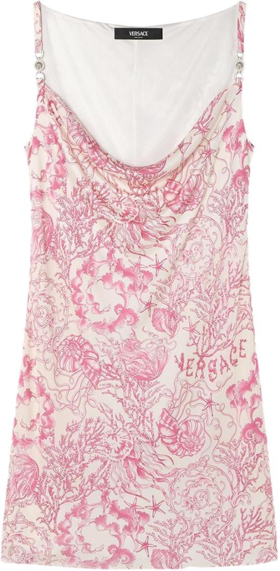 25FW 베르사체 미디 원피스 10210211A152235K660 PINK