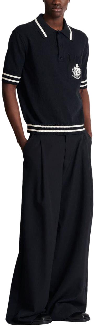 25FW 발망 폴로 티셔츠 FH0GB046KJ18EER BLACK - BALMAIN