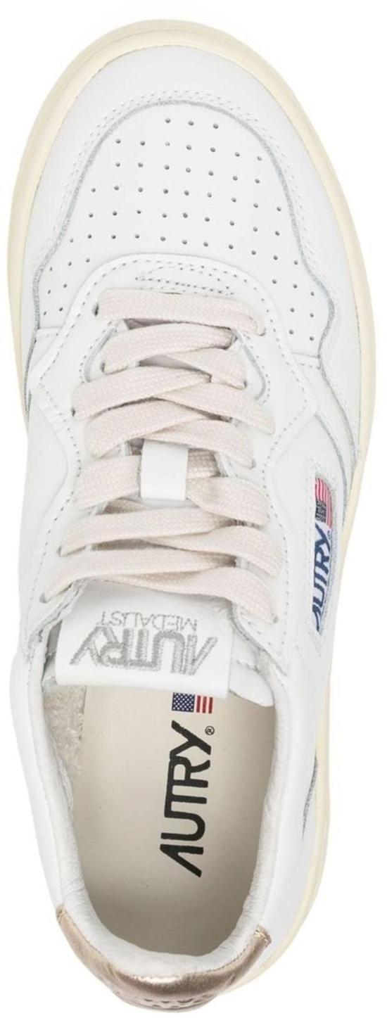25SS 오트리 메달리스트 로우 레더 스니커즈 AULWLL06 WHITE - AUTRY