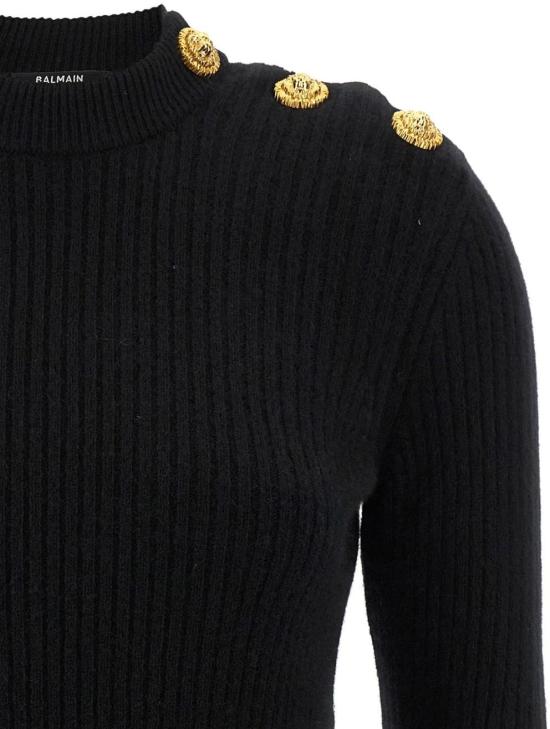 25FW 발망 스웨터 FF0KD095KJ170PA BLACK - BALMAIN