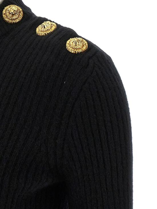 25FW 발망 스웨터 FF0KD095KJ170PA BLACK - BALMAIN