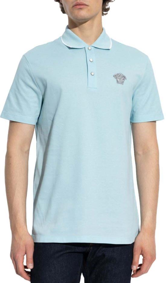 25FW 베르사체 폴로 티셔츠 10139061A149751VG40 BLUE - VERSACE
