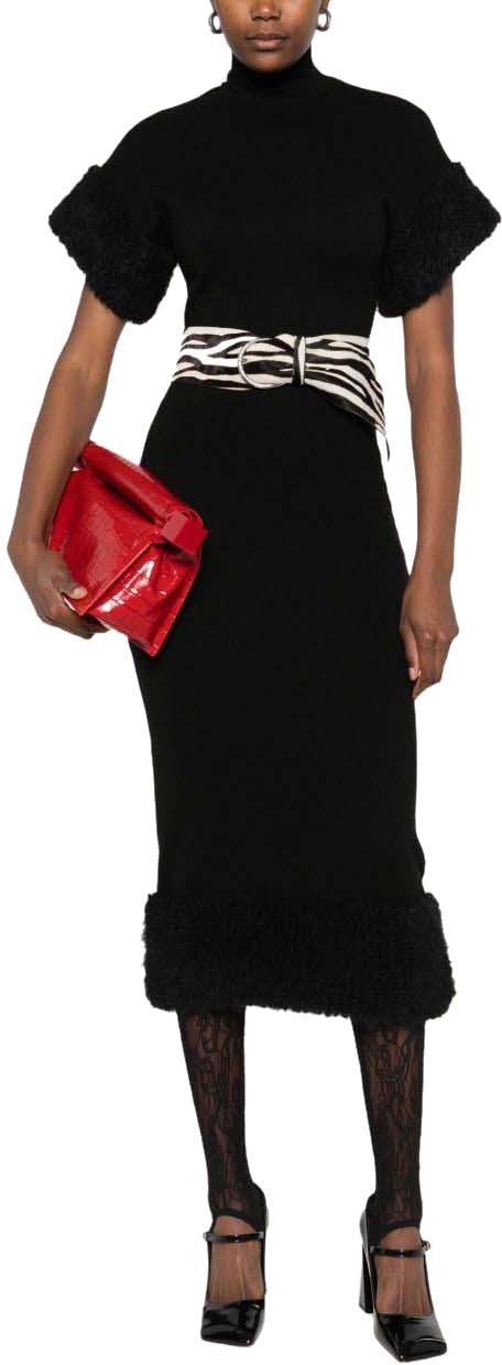 25FW 모스키노 미디 원피스 V048255011555 BLACK - MOSCHINO