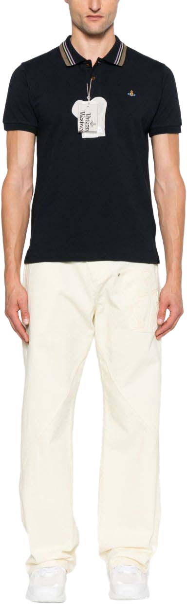 25FW 비비안웨스트우드 폴로 티셔츠 2H01000PJ0009K410 BLUE - VIVIENNE WESTWOOD