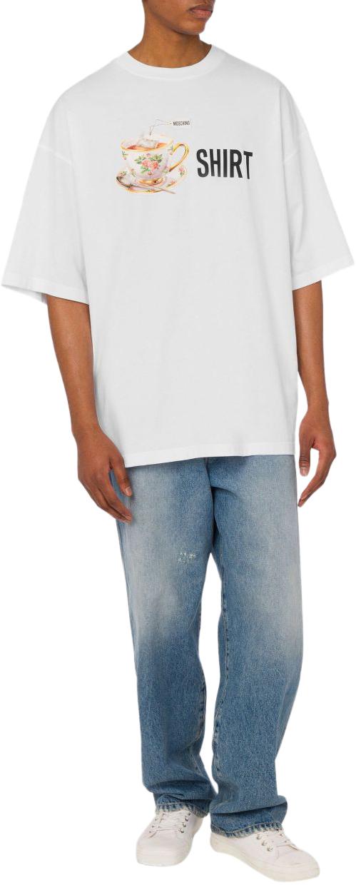 25FW 모스키노 반팔 티셔츠 V070652411001 WHITE - MOSCHINO