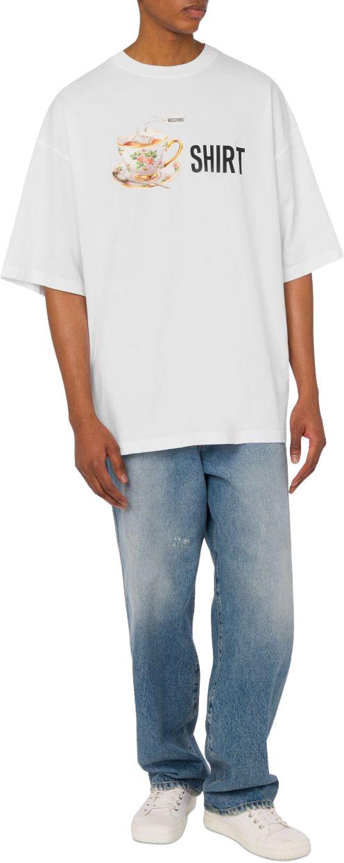 25FW 모스키노 반팔 티셔츠 V070652411001 WHITE - MOSCHINO