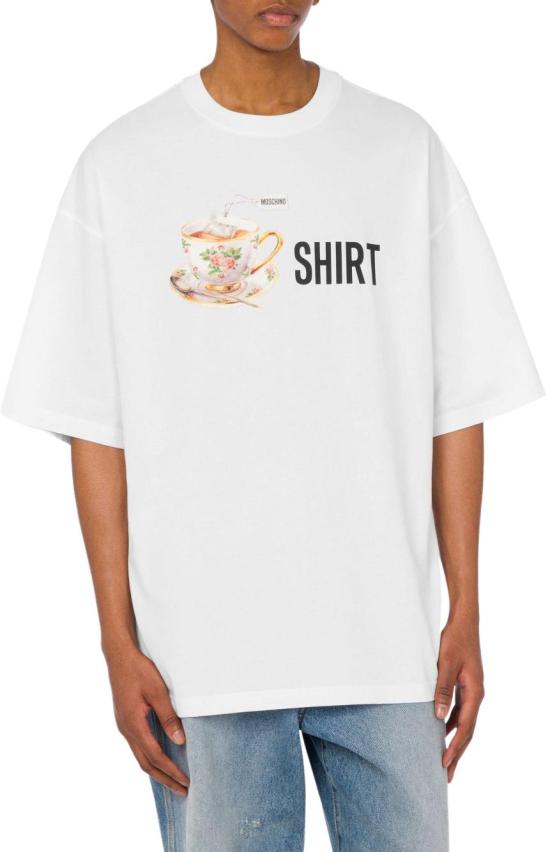 25FW 모스키노 반팔 티셔츠 V070652411001 WHITE - MOSCHINO