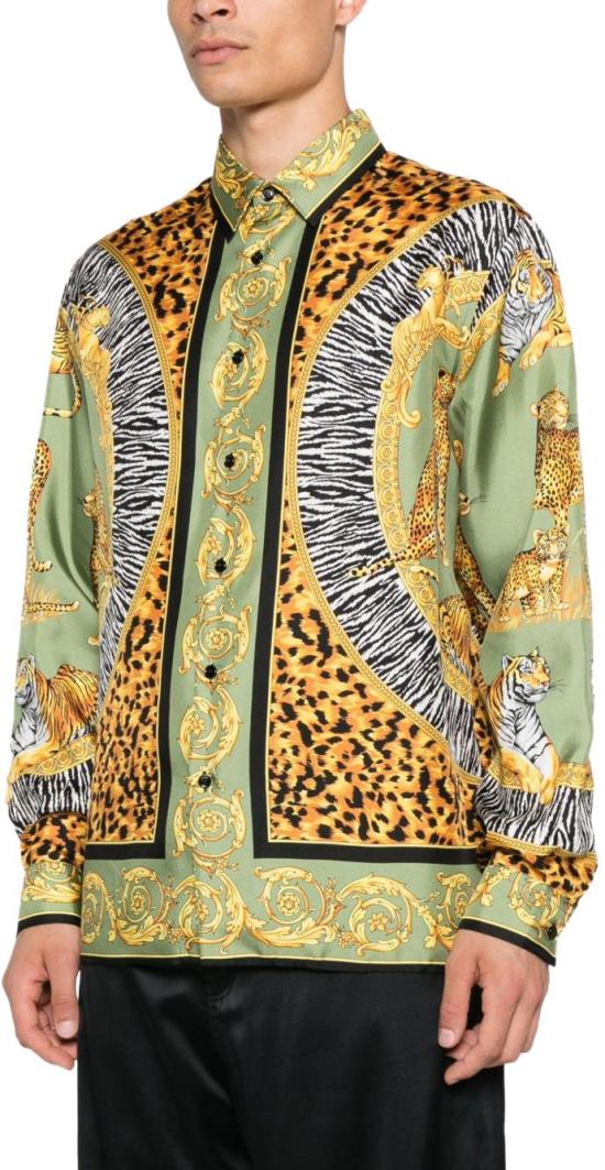 25FW 베르사체 셔츠 10194381A157925G610 GREEN - VERSACE