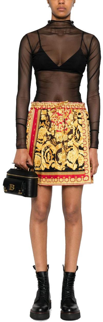 25FW 베르사체 미디 스커트 10202951A152155R650 RED - VERSACE