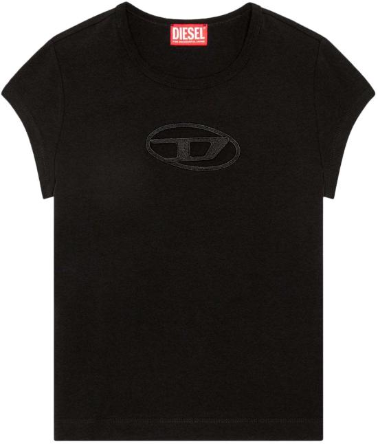 25FW 디젤 반팔 티셔츠 A062680AFAA9XXA BLACK