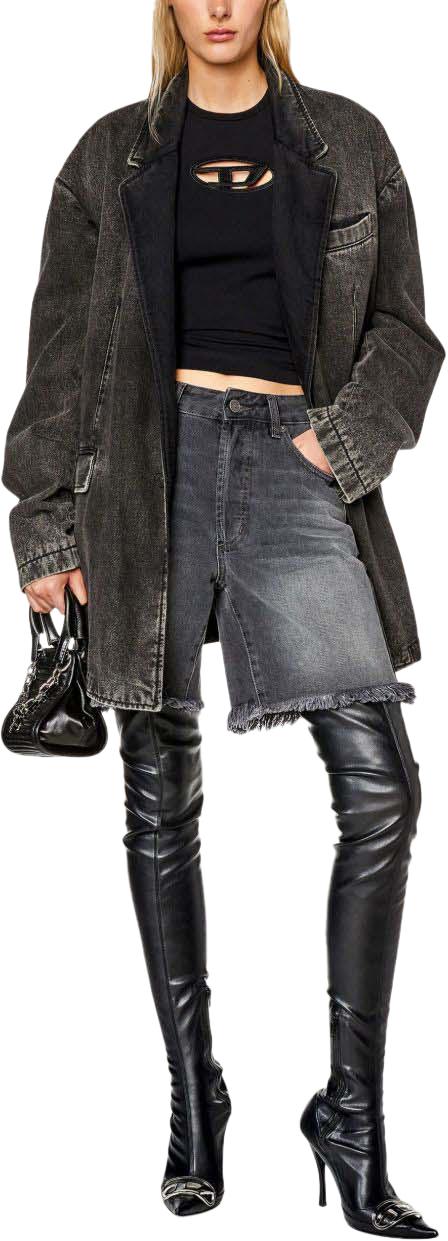 25FW 디젤 반팔 티셔츠 A062680AFAA9XXA BLACK - DIESEL