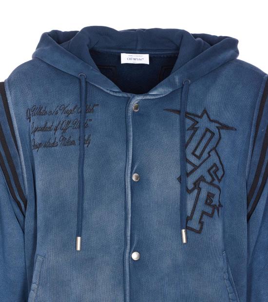 25FW 오프화이트 긴팔 티셔츠 OMEK003F25FLE002 4343 Blue - OFF WHITE