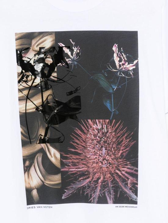 25FW 드리스 반 노튼 반팔 티셔츠 25202111026001 WHITE - DRIES VAN NOTEN