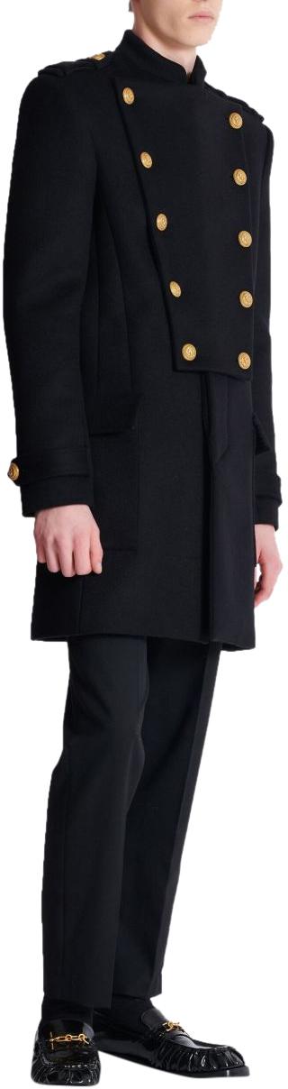 25FW 발망 코트 FH1UC155WB500PA BLACK - BALMAIN