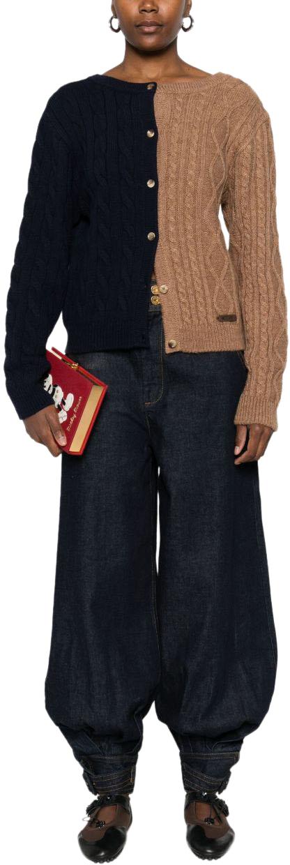 25FW 모스키노 가디건 A091255041096 BROWN - MOSCHINO