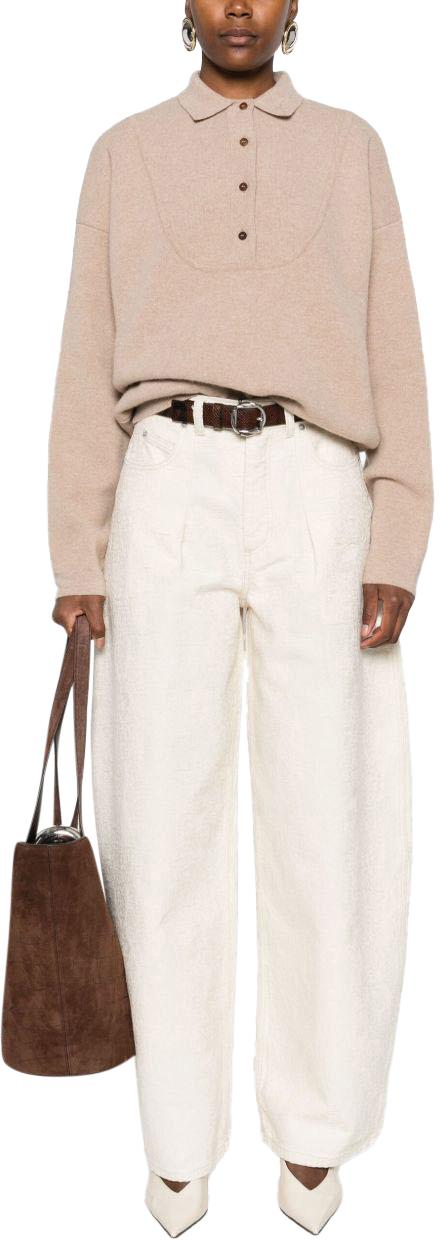 25FW 자크뮈스 팔로네 바뢰즈 폴로 스웨터 SWW00623AK00276150 BEIGE - JACQUEMUS