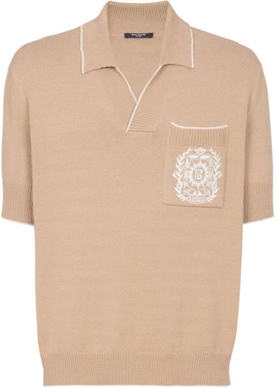 25FW 발망 폴로 티셔츠 FH1GB049KI76GMP BEIGE