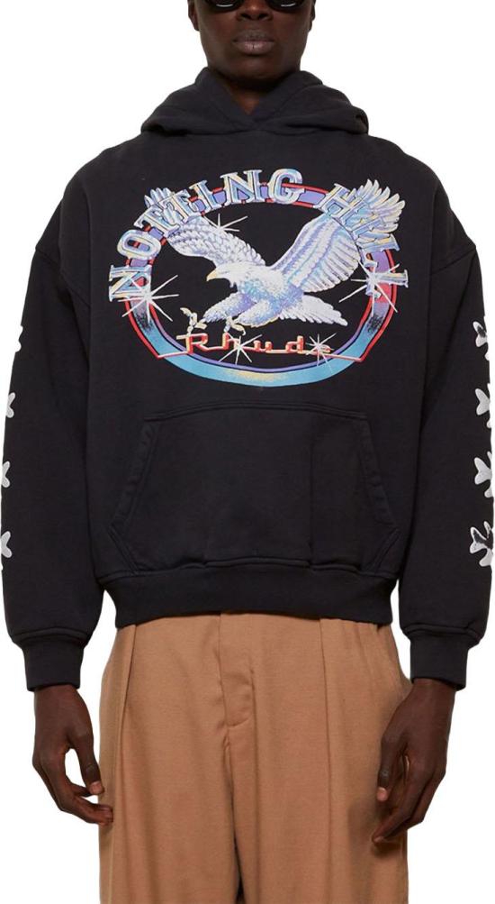 25FW 루드 후드 티셔츠 RHPF25HO090120027 BLACK - RHUDE