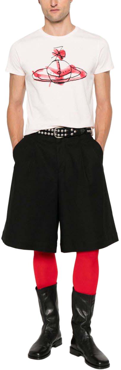 25FW 비비안웨스트우드 페루 드론 ORB 티셔츠 3G01003XJ001MG404 PINK - VIVIENNE WESTWOOD