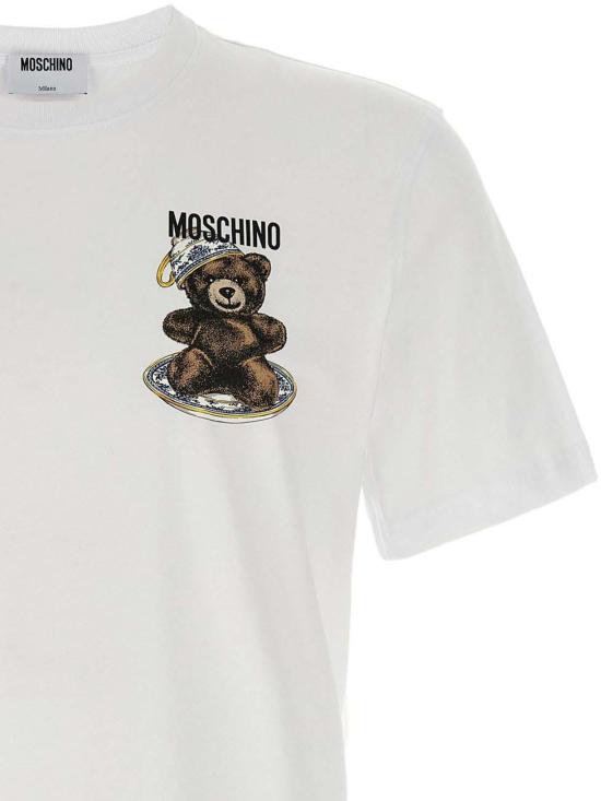 25FW 모스키노 반팔 티셔츠 V072152411001 WHITE - MOSCHINO