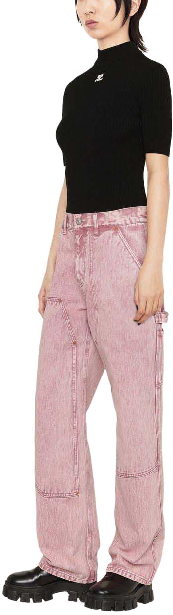 26SS 쿠레쥬 리에디션 니트 탑 숏슬리브 PERMPU026FI00019999 BLACK - COURREGES