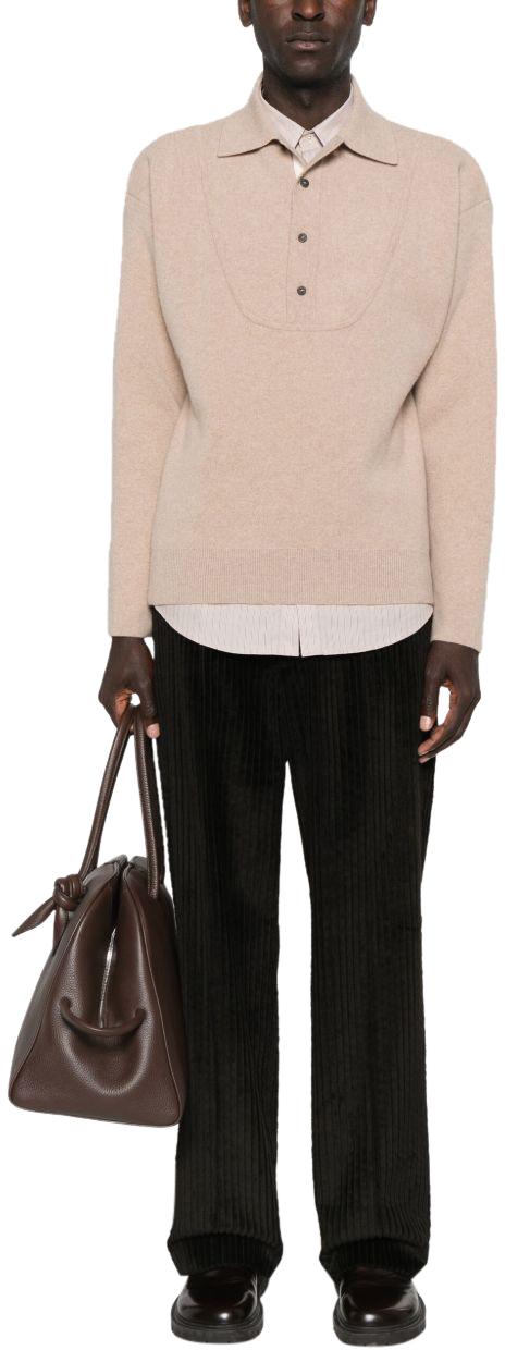 25FW 자크뮈스 팔로네 바뢰즈 폴로 스웨터 SWM00609AK00276150 BEIGE - JACQUEMUS