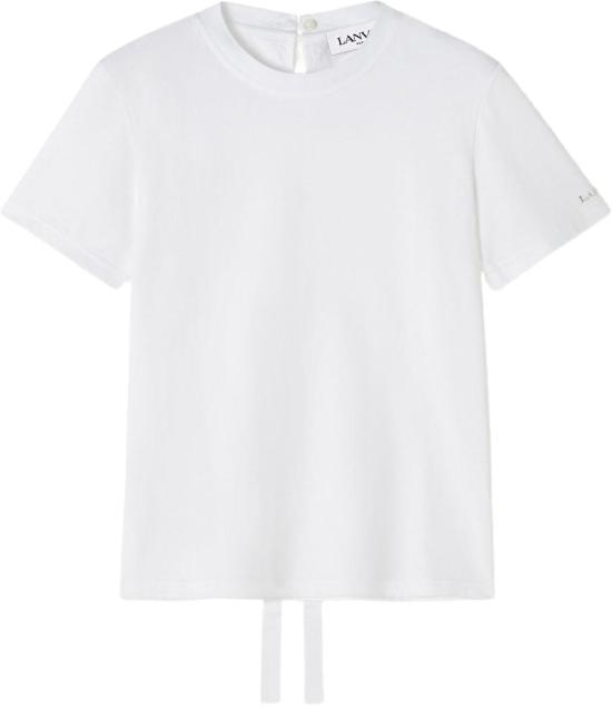 25FW 랑방 반팔 티셔츠 RWTS0024J040H2501 WHITE