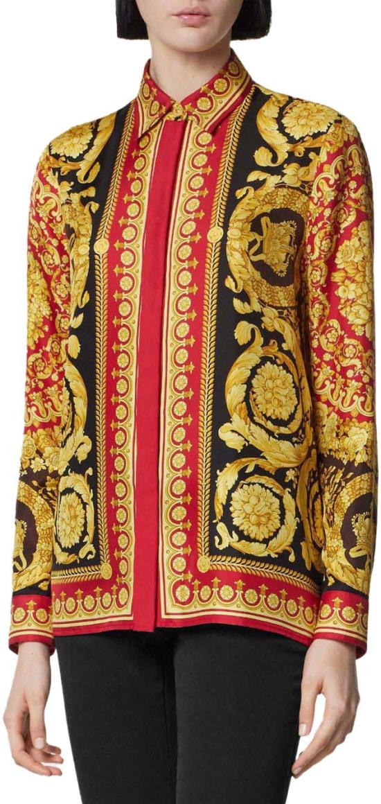 25FW 베르사체 블라우스 10013601A152155R650 RED - VERSACE